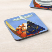 Vintage Garda Italië Air Travel Drankjes Onderzetter (Linkerzijde)