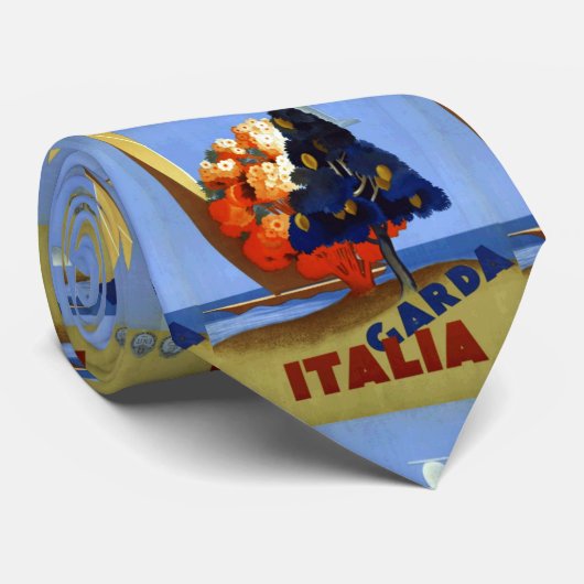 Vintage Garda Italië Air Travel Stropdas (Opgerold)