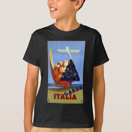 Vintage Garda Italië Air Travel T-shirt (Voorkant)