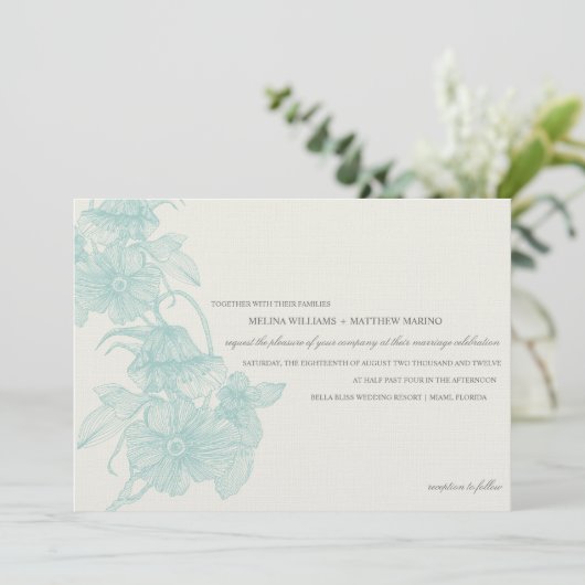 VINTAGE GARDEN | AFBEELDINGSINVITATIE KAART (Staand voorkant)