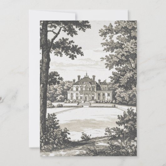 Vintage garden birthday kaart (Achterkant)