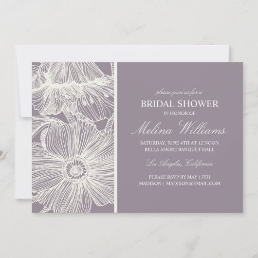 VINTAGE GARDEN | BRIDAL SHOWER INVITATION KAART (Voorkant)