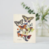 Vintage Garden Butterflies Kaart (Staand voorkant)