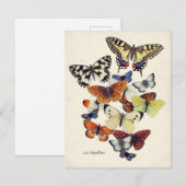 Vintage Garden Butterflies Kaart (Voorkant / Achterkant)