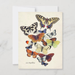 Vintage Garden Butterflies Kaart