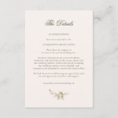 Vintage Garden Ethereal Blush Wedding Details Informatiekaartje (Voorkant)