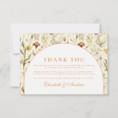 Vintage Garden Floral Wedding Bedankkaart (Voorkant)