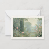 Vintage Garden French Chateau Blush Wedding Couple Notitiekaartje (Voorkant)