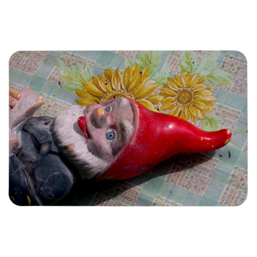 Vintage Garden Gnome Magneet (Horizontaal)