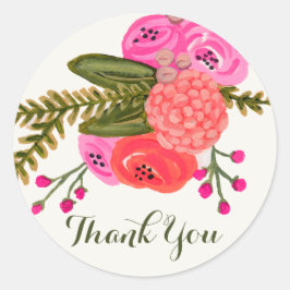 Vintage Garden Hartelijk dank voor uw tickers Ronde Sticker