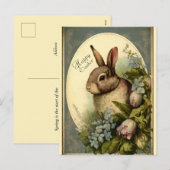 Vintage Garden Paasbunny Wenskaart Feestdagenkaart (Voorkant / Achterkant)