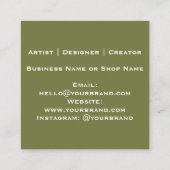 Vintage Garden Pathway  Vierkante Visitekaartje (Achterkant)