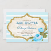 Vintage Garden Roos Baby shower Uitnodiging (Voorkant)