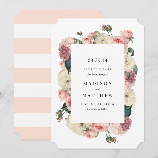 Vintage Garden | Save the Date Aankondiging (Voorkant / Achterkant)