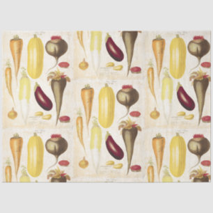 Vintage Garden Veggies Crafters Tissuepapier