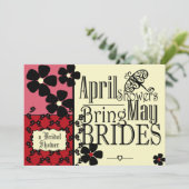 Vintage Garden Vrijgezellenfeest Kaart (Staand voorkant)