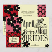 Vintage Garden Vrijgezellenfeest Kaart (Voorkant / Achterkant)