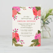 Vintage Garden Vrijgezellenfeest Kaart (Staand voorkant)