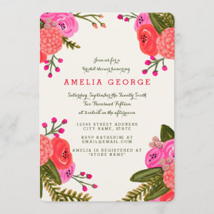 Vintage Garden Vrijgezellenfeest Kaart