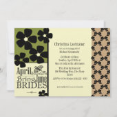 Vintage Garden Vrijgezellenfeest Kaart (Achterkant)