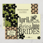 Vintage Garden Vrijgezellenfeest Kaart (Voorkant / Achterkant)