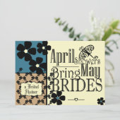 Vintage Garden Vrijgezellenfeest Kaart (Staand voorkant)