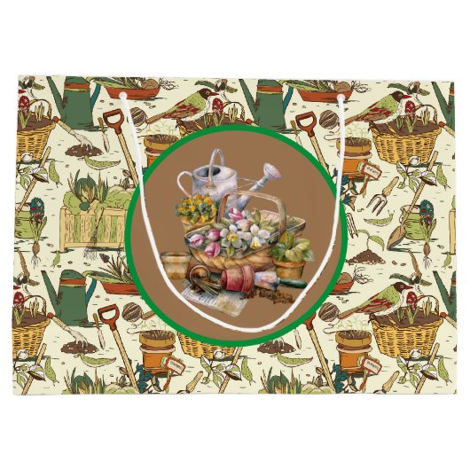 Vintage Gardener Groot Cadeauzakje (Achterkant)