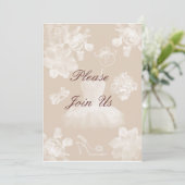 Vintage Gardenia Bridal Shower Kaart (Staand voorkant)