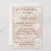 Vintage Gardenia Bridal Shower Kaart (Achterkant)