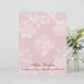 Vintage Gardenia Letterhead Stationery Briefhoofd Ontwerp (Staand voorkant)