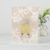 Vintage Gardenia Sand Verloving Kaart (Staand voorkant)