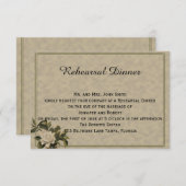 Vintage Gardenia Wedding Rehearsal Kaart (Voorkant / Achterkant)