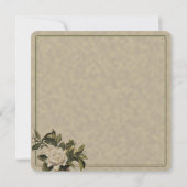 Vintage Gardenia Wedding Uitnodiging (Achterkant)