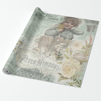 Vintage. Gardening. Cadeaupapier