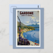 Vintage Gardone Lake Garda Italiaanse reis Briefkaart (Voorkant / Achterkant)
