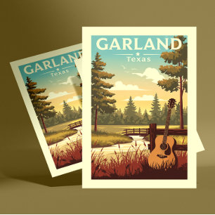 Vintage Garland Texas Briefkaart