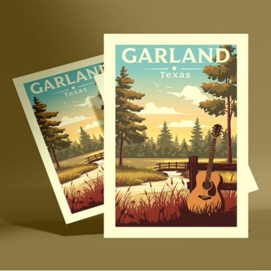 Vintage Garland Texas Briefkaart