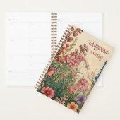 Vintage Gartenblumen Kalender  Planner (Display)