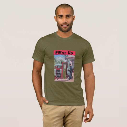 Vintage Gas Station T-Shirt (Voorkant volledig)