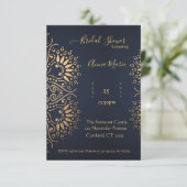 Vintage Gatsby thema Bridal Shower Kaart (Staand voorkant)