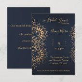 Vintage Gatsby thema Bridal Shower Kaart (Voorkant / Achterkant)