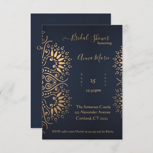 Vintage Gatsby thema Bridal Shower Kaart (Voorkant / Achterkant)