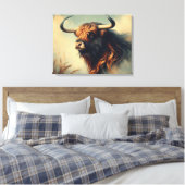 Vintage Gaur Frame Canvas Afdruk (Insitu (Slaapkamer))
