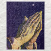 Vintage gebeden handen met ster van Bethlehem Legpuzzel