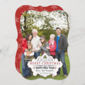 Vintage Gebogen Vorm Fotokaart Feestdagenkaart (Voorkant / Achterkant)