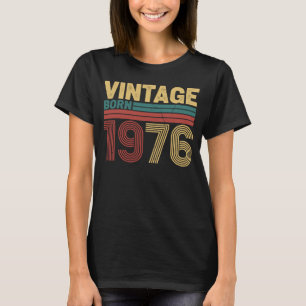 Vintage Geboren 1976 Tijdloos Retro Verjaardagsont T-shirt
