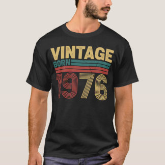 Vintage Geboren 1976 Tijdloze Retro Verjaardagsont T-shirt