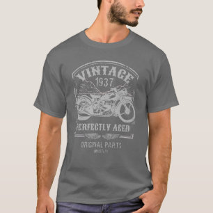 Vintage geboren in 1937 Motorfiets, rijders Cla T-shirt