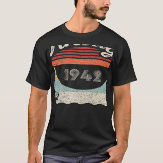 Vintage geboren in 1942 80e verjaardag 80 jaar t-shirt