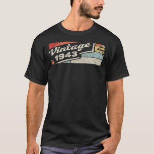 Vintage geboren in 1943 79e verjaardag 79 jaar oud t-shirt